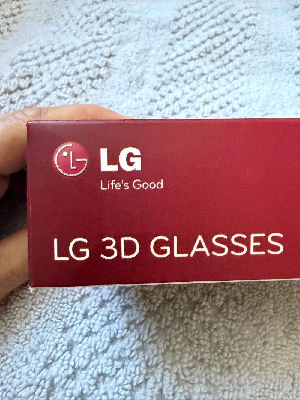 LG Red Box with Silver Cinema 3D Logo